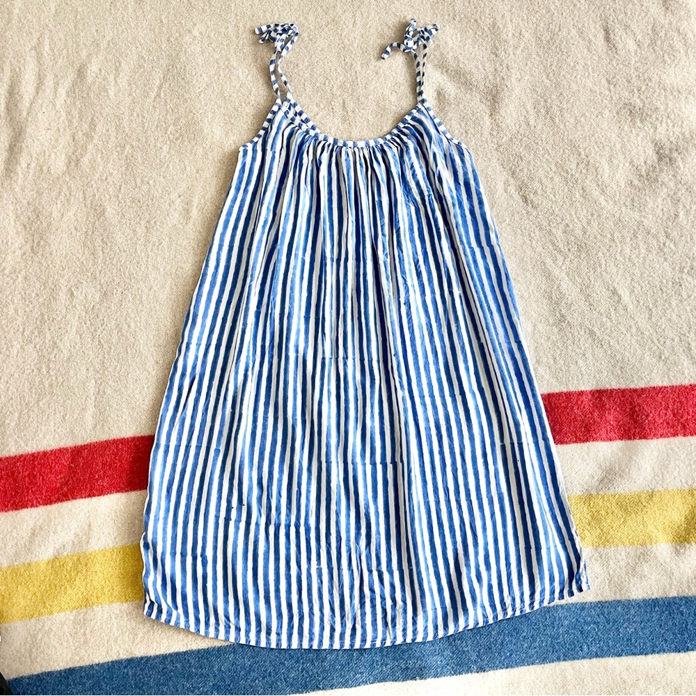 Emerson Fry blue block print striped dress - Picture 8 of 8